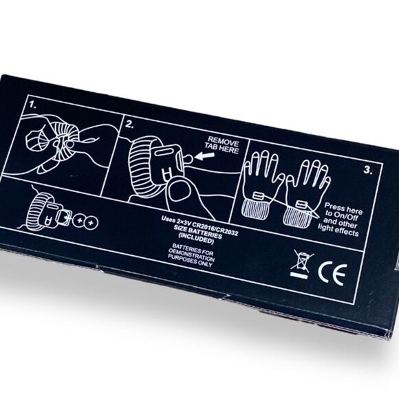 LED Light Up Rave Gloves 7 Different Light Patterns For Dancing/Lightshows - Picture 10 of 11